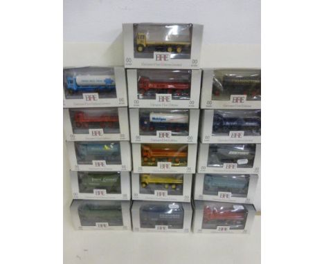 16 Boxed EFE OO scale die cast vehicles including Mobil Gas, Wimpey, British Steel, Lord Rayleigh's Farm's, Pickfords etc