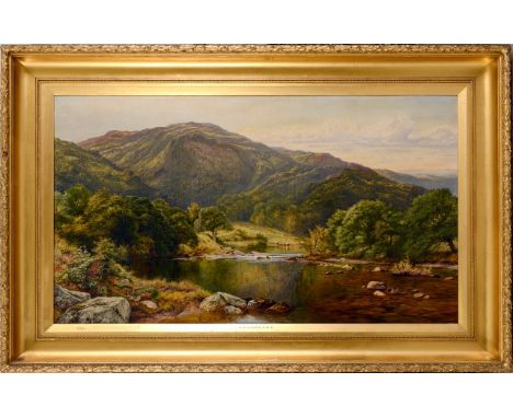 BENJAMIN WILLIAMS LEADER, RA (1831-1923) A SUNNY AFTERNOON, NORTH WALES Signed and dated 'B.W. Leader 1864' in red ll, also s
