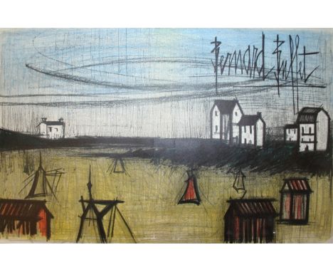 •BERNARD BUFFET (1928-1999) LA PETITE PLAGE Colour lithograph, 1968, printed by Mourlot Freres as the cover for their catalog