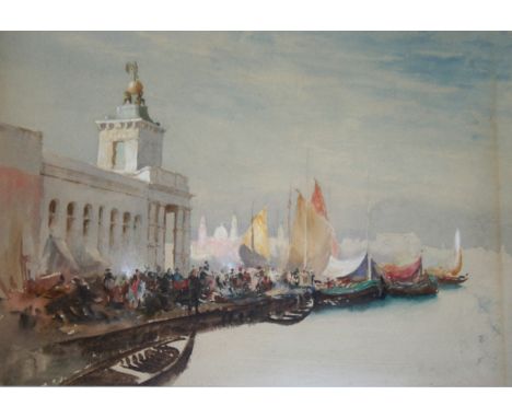 RICHARD HENRY WRIGHT (1857-1930) THE DOGANA, VENICE Inscribed verso, watercolour 24.5 x 35cm. Provenance: Formerly in the col