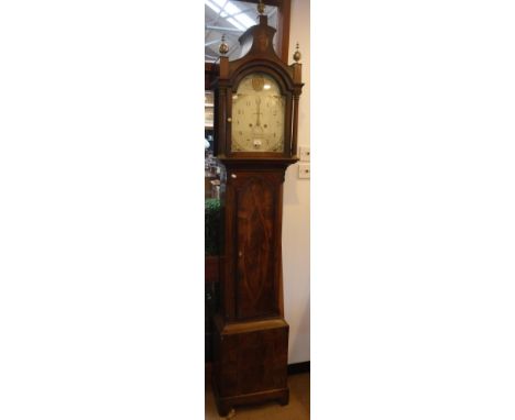A GEORGE III MAHOGANY LONGCASE CLOCK with painted dial inscribed "G Mawman, Beverley" 