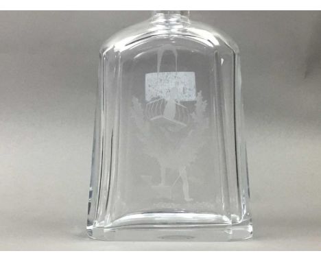 ORREFORS GLASS DECANTER,complete with stopper, 24cm highSome minor dents and scratches to the glass,some air bubbles in the g