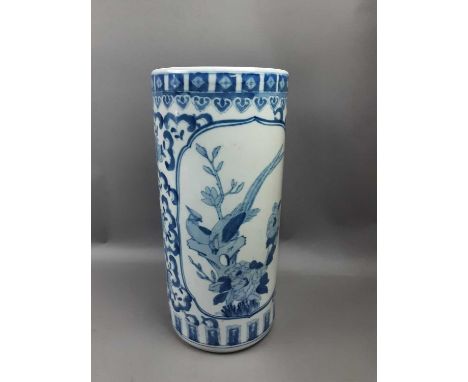 CHINESE BLUE AND WHITE STICK STAND,45cm high