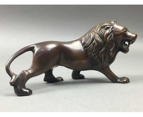 PAIR OF BRUDER WINKLE SHOE LASTS,along with a two onyx letters A and Z, a bronzed lion figure, a Robert Welch designed meat p