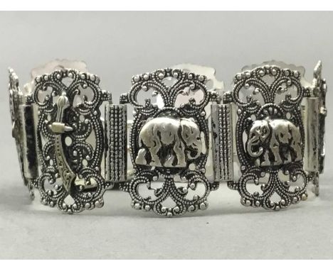 COLLECTION OF COSTUME JEWELLERY,to include silver and enamel brooches and bangles 