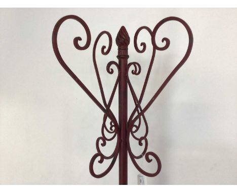WROUGHT IRON CLOAK TREE,176cm high