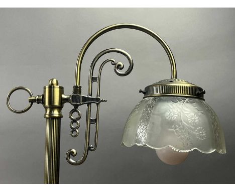 MODERN DESK LAMP,with glass shade, 54cm high