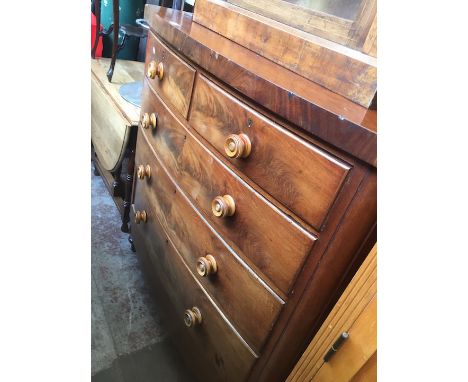 A Victorian mahogany bow front chest of drawers 