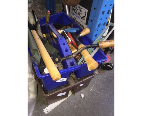 Two small boxes of assorted tools 