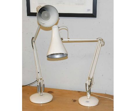 Four 1970's Standard Lamps, Three Anglepoise Table Lamps, Four Vintage Brass Table Lamps and A Plastic Wastepaper Bin (12)