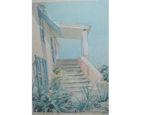 Debbie Rose Chase, two pen and watercolour, studies of buildings, together with a quantity of various signed and unsigned dec