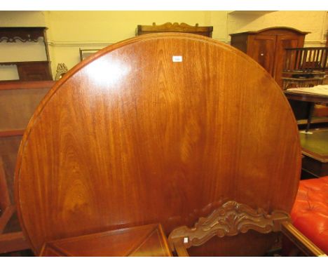 Circular Victorian mahogany centre table on turned column and carved tripod feet 