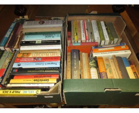 Collection of approximately sixty books of 20th Century literature, including First Editions of Terry Pratchett, Salman Rushd