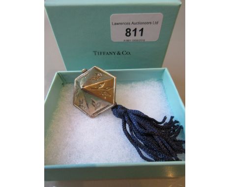 Tiffany and Co. silver pill box in the form of a Chinese lantern 