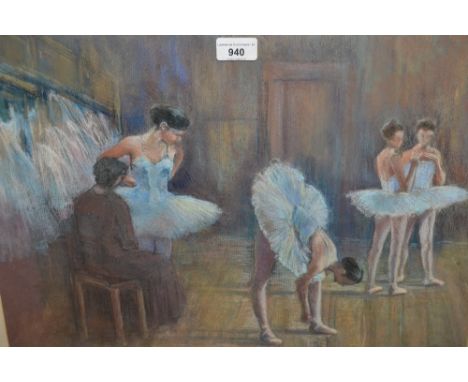 Large quantity of ballet related watercolours, pastels and prints 