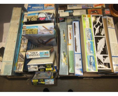 Two boxes of mixed scale models 