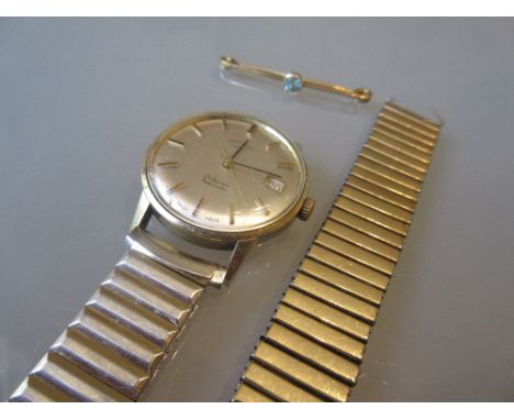 Gentleman's 9ct gold cased automatic wristwatch by Rotary on a replacement expanding bracelet, together with another, possibl