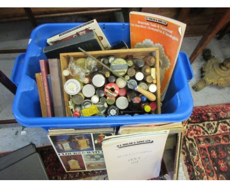 Quantity of watch restorer's hand tools, accessories and books 