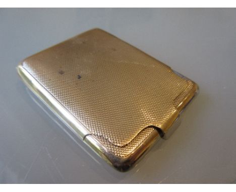 9ct Gold match book holder with engine turned decoration27g 
