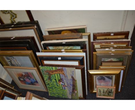 Quantity of miscellaneous oil paintings, watercolours and prints 