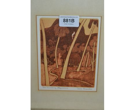 John Brunsden, group of seven small artist signed etchings, landscapesAll the prints in this lot are by Brunsden 