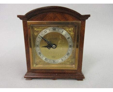 Small late 20th Century walnut cased mantel clock by Elliott of London 