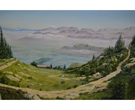 Miscellaneous oil paintings, watercolours and prints, landscapes 
