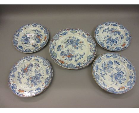 Group of eight Ironstone dinner plates 