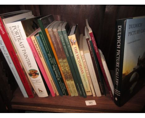 Approximately twenty one volumes art related, ' Hogarth ', ' Van Dyke ', ' Dictionary of Portrait Painters ' etc 