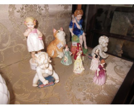Royal Worcester figure ' Only Me ', modelled by F.G. Doughty, together with a Royal Worcester figure ' Kittens - Ginger ', a 