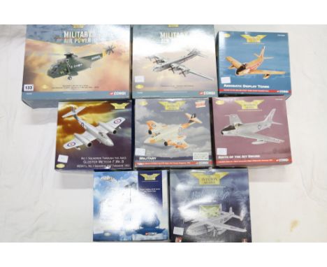 8 Corgi The Aviation Archives diecast scale model aircraft including AA33405 Sikorsky SH3A Sea King US Marine Corps, AA31804 