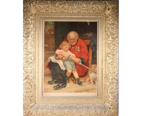 AFTER ARTHUR JOHN ELSLEY&nbsp;(1860-1952)&nbsp;A Young Briton&nbsp;Print for Illustrated London News 1895, 60cm x 43cm&nbsp; 