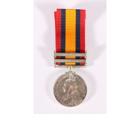 Anglo Boer war 1899-1902 Queen's South Africa medal with two clasps Wittebergen and Modder River of 4353 Private W Turner of 