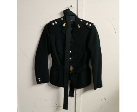 British Army dress uniform having Moss Bros of London label with staybrite buttons by Gaunt of London, Women's Royal Army Cor