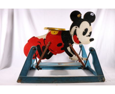 Triang Mickey Mouse rocking horse, 81cm long 