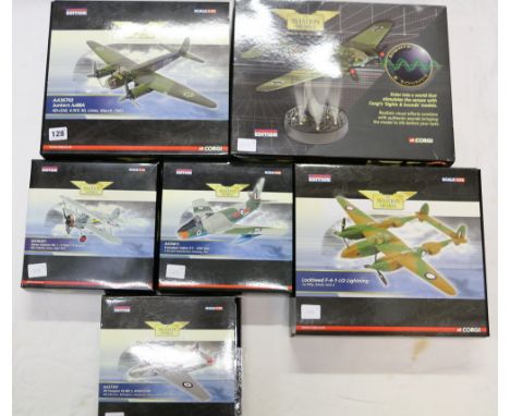 6 Corgi The Aviation Archive 1:72 scale aeroplane models including&nbsp; AA33709 Henikel, AA36703 Junkers JU88A and AA36606 L