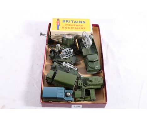 Diecast Military models including Britains Military Equipment 1718 Searchlight on Mobile Chassis boxed, three Lone Star vehic