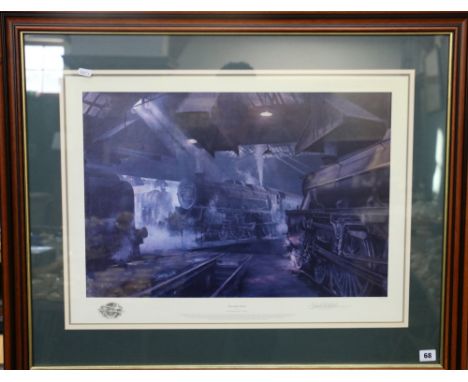 DAVID SHEPHERD OBE FRSA (b1931)&nbsp;Willensden Sheds&nbsp;Pencil signed limited edition print 210/850 39cm x 58cm 