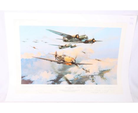 ROBERT TAYLOR&nbsp;Assault On The Capital&nbsp;Print, pencil signed presentation copy, image size 40cm x 67cm, sheet size 62c