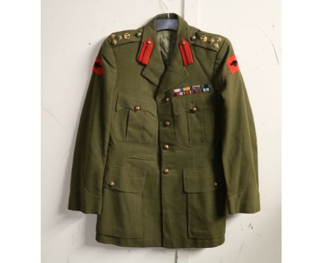 British Army dress uniform jacket having Austin Reed of Regent Street label "Brig C P Clarke A092026/79 181245" with 16th Pun