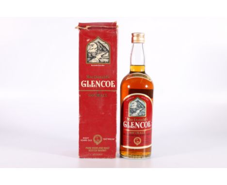 MacDonald's GLENCOE 8 year old 100% malt Highland Scotch whisky, 26 2/3 Fl Ozs, 100° proof, boxed&nbsp; 