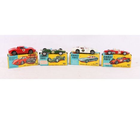 Corgi Toys 154 Ferrari Formula 1 Grand Prix Racing Car, 155 Lotus Climax Formula 1 Racing Car, 314 Ferrari Berlinetta 250 Le 