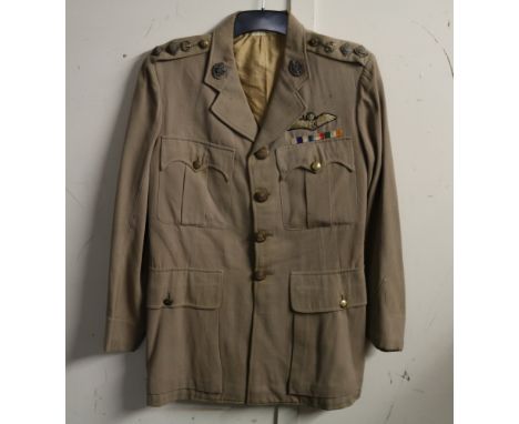 British Army dress uniform jacket having stitched label "Colonel Black Royal Flying Corps", with brass RFC buttons, RFC colla