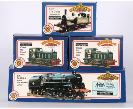Bachmann Branchline OO gauge model railways including 31-104 tender locomotive 75069 BR green, 31-053 0-6-0 locomotive 69012 