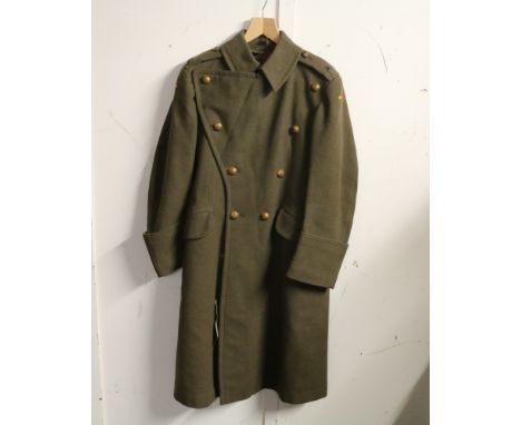 British Army dress uniform jacket or greatcoat having Herbert Chappell Ltd "4742 C L Orwall Esq June 40" with Royal Tank Regi