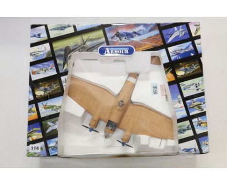 Franklin Mint Armour Collection 1:48 scale diecast metal aeroplane model G11E199 Heinkel 111 Libya Desert CA, boxed 