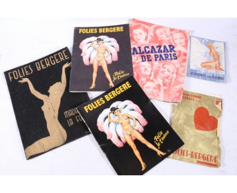 Folies Bergere volumes, Alcazar De Paris programme etc, with lots of vintage advertisement&nbsp; 