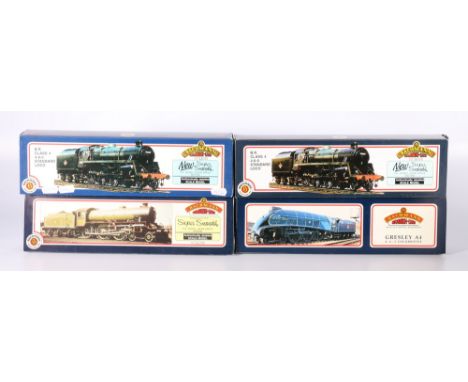 Four Bachmann Branchline OO gauge model railway locomotives including 31-703 4-6-0 Wildebeeste tender locomotive 61010 BR bla