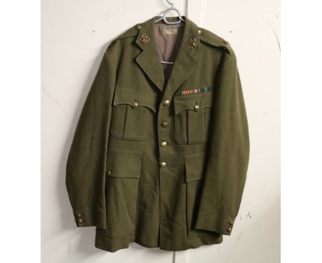 British Army dress uniform jacket having A and J Lambert of 27 Queensferry Street Edinburgh label "Capt M M Scott 9/2/40" wit