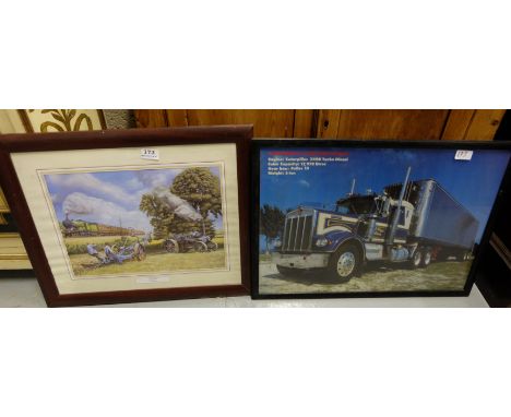 2 Prints – Steam Engine & Truck